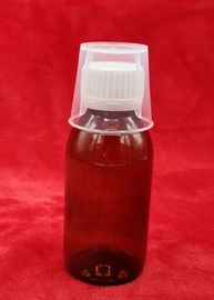 フル セット ペット プラスチックびん、帽子/計量カップが付いている液体のパッキング薬学の薬瓶
